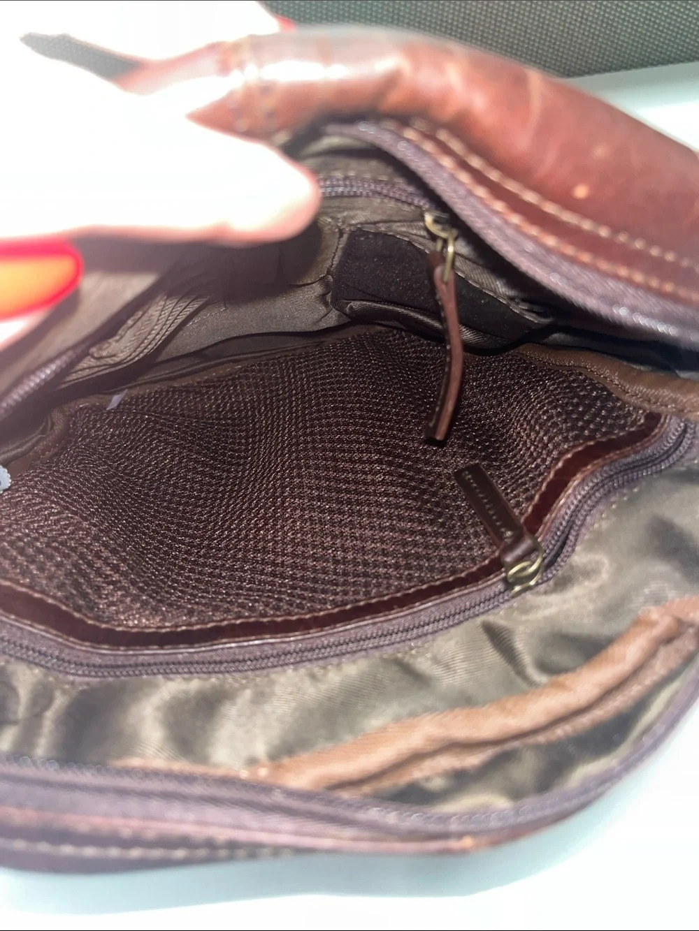 Wilsons Leather Dark Brown Messenger Crossbody Bag